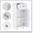 kleankin Short Bathroom Storage Cabinet (White)