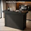 Armoire de bar 63 po avec mini réfrigérateur, porte-bouteilles, tablettes de rangement et comptoir de bar