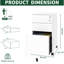 White 3 Mobile File Cabinet With Lock, All Metal Storage On Wheels, Office Storage, Two Shallow & One Deep Drawer, Fully Assembled, , 110Lbs/Drawer, Quick Setup Organization Helper, Easy