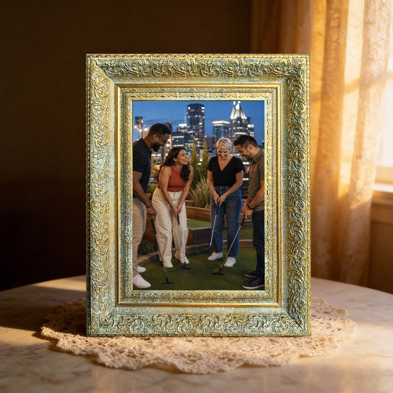 Cadre photo mural 3 pièces 8 "x 10" doré antique pour cadeaux pour la fête des Pères