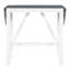 Ensemble de table de salle à manger à hauteur de comptoir en bois 3 pièces avec 2 chaises rembourrées pour une petite place-133403909-133403908-133403904-133403906