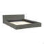Structure de lit tapissier grand format avec tissu en chenille avec motif plissé, lit plateforme grand format avec tête de lit et structure solide-1190623032