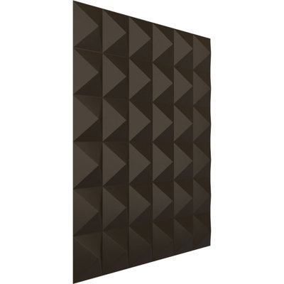 L 19 5/8 po x H 19 5/8 po Panneau mural décoratif 3D EnduraWall Damon, bronze foncé métallique (couvre 2,67 pieds carrés)