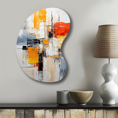 Clairene - Abstract Painting Boom Shape - Assymterical Metal Wall Art