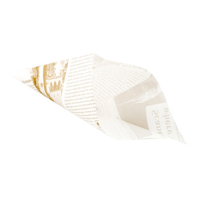 Restaurantware-Paper Food Cones, Finger Food Cones - 7.9" - Grease-Proof, Food Safe Paper Cone - Newsprint - Disposable - Conetek - 100ct Box