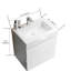 Meuble-lavabo blanc 24 po avec lavabo Rosaleen