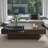 Zaryia Modern Square Walnut Wood Coffee Table with Sliding Top and Hidden Storage Compartment-582041540