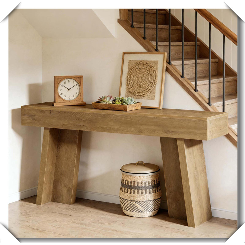 Table de style champêtre avec rangement polyvalent