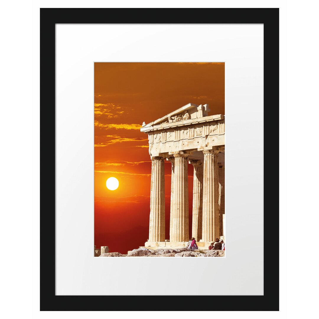 Gerahmtes Poster Tempel der Athene