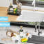 Stainless Steel Kitchen Sink Caddy Organizer With Auto Drain Tray, Detachable Towel Bar And Storage For Sponge, Soap Dispenser, Brushes