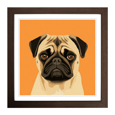 Pug Minimalism No. Copy - Framed Print