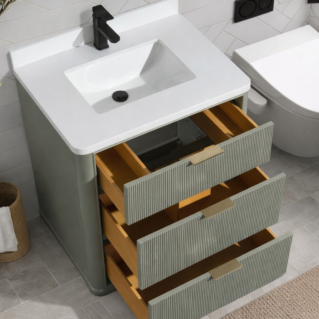 Aria 30" Oak Single Bathroom Vanity