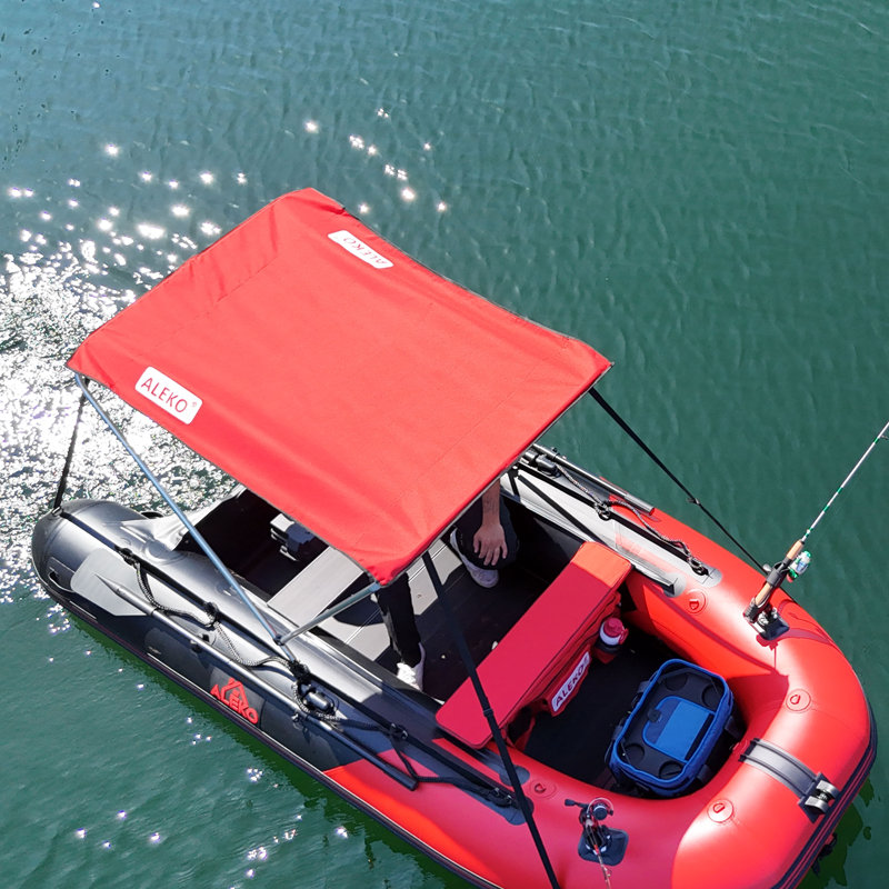 Red Waterproof Summer Canopy Boat Tent Sun Shelter