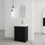 Meuble-lavabo autoportant de 24 po avec lavabo en résine et porte à fermeture douce