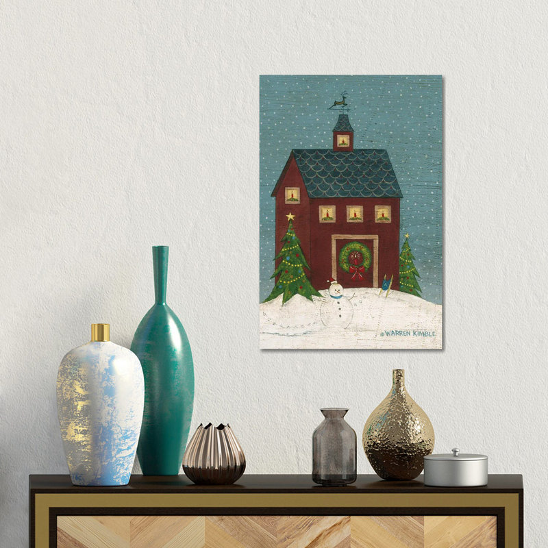 Noël à la maison - reproduction d'art sur toile tendue, H 18 po x l 12 po, Toile tendue, Ne s’applique pas