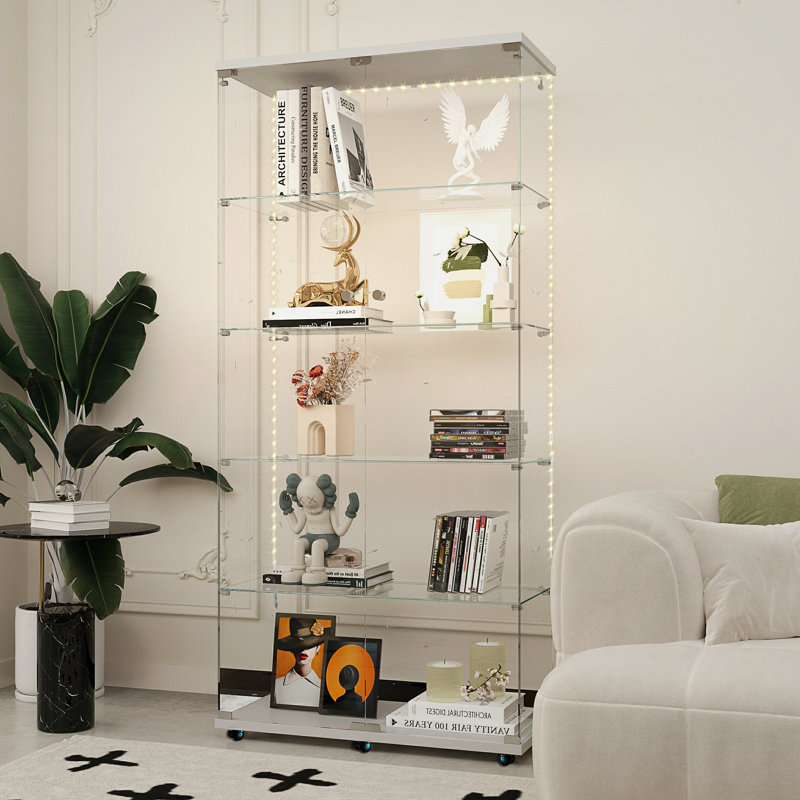 Vitrine en verre trempé, Blanc