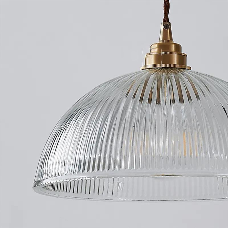 Luminaire suspendu en verre antique, Clair
