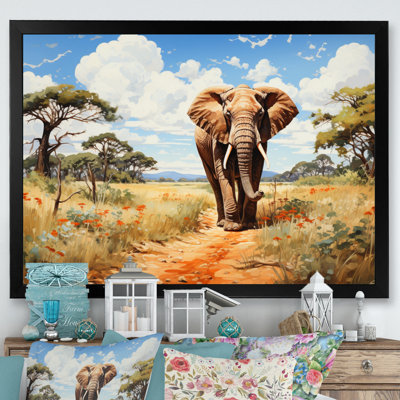 African Savannah Stroll II sur impression sur toile