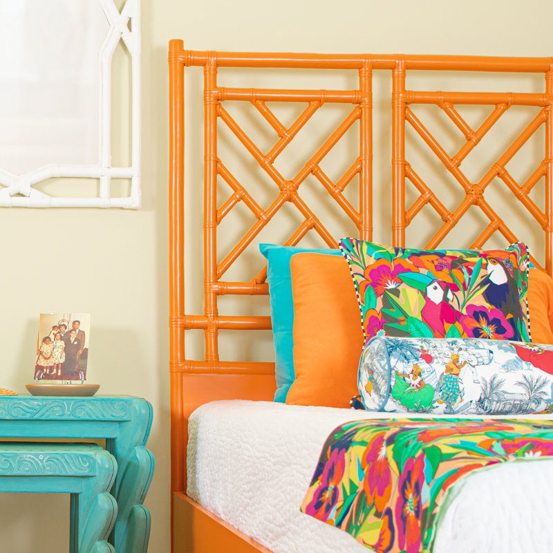 Chippendale Standard Bed, Queen, Citrus Orange
