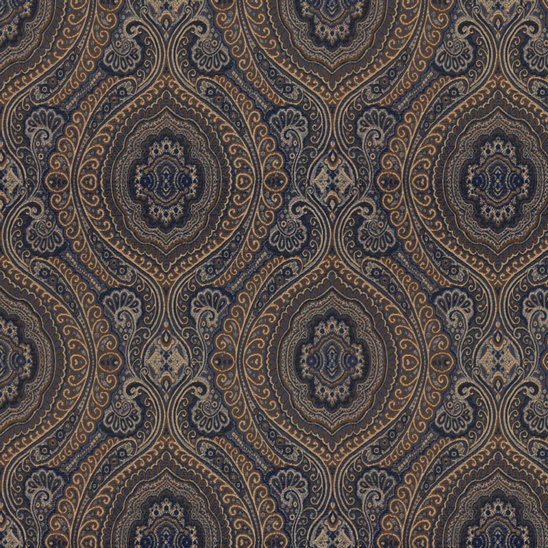 Guaranteed in Stock Fabric, Blue/Beige/Brown