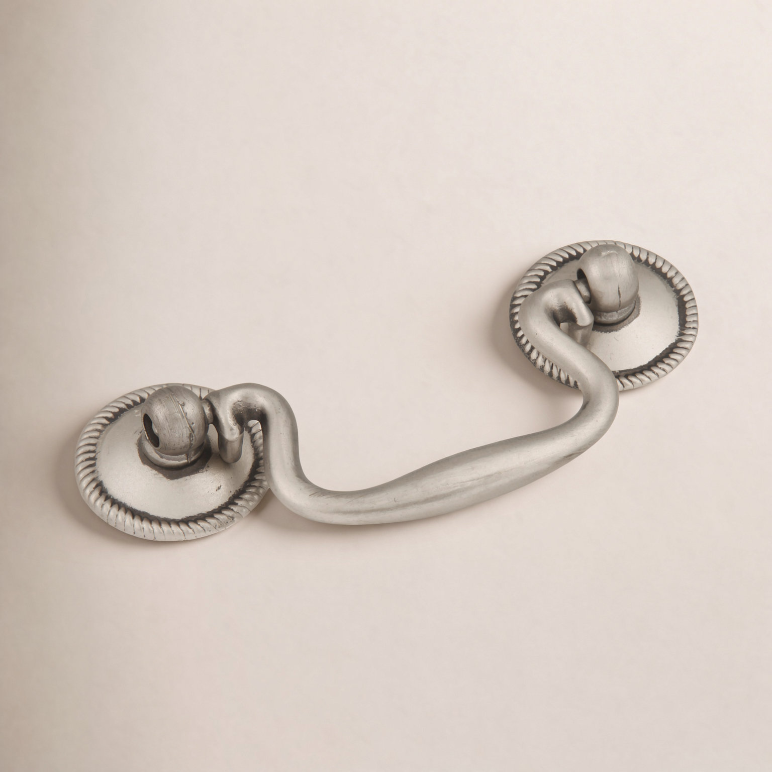 Manor House Drop Handle Pull, Silver Stone