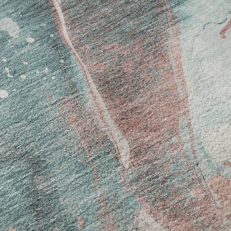 Premium Machine Washable Sykora AMF1523 Abstract Rug, Rectangle 10' x 14'
