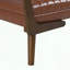 Banc Mid-Century avec similicuir et structure en bois massif