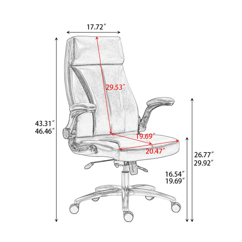 Chaise de bureau café + cuir véritable argenté + cuir synthétique + alliage d'aluminium