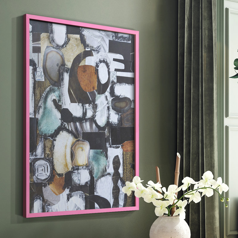 «Day At the Spa», reproduction encadrée - bois massif, Rose, H 10 po x l 8 po