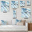 Horloge murale moderne Blue Silver Spring II-2008773786