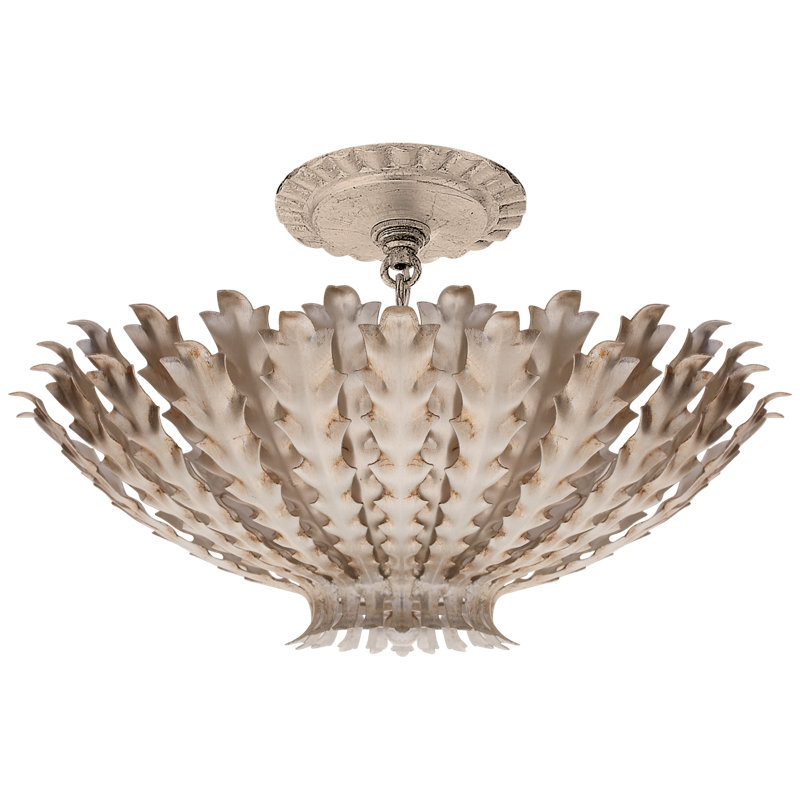 AERIN Hampton Small Chandelier, Burnished Silver Leaf