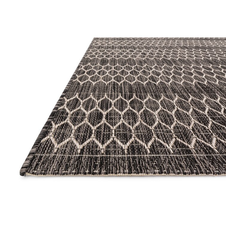 Tiza Geometric Brown/Black Indoor / Outdoor Area Rug Joss & Main Rug Size: Rectangle 7'10 x 10'9