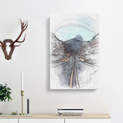 Road to the Valley of Fire - Wrapped Canvas Drawing - Wrapped Canvas