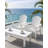 3-piece Hdpe Adirondack Patio Furniture Set - 2 Stackable Chairs & Large Side Table, All-weather, Wood-grain Finish-2014205021