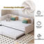 90×200cm Upholstered Daybed, L-Shaped Pull Out Sofabed-1411089705