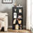 Black Bookcase Set of 3, 15-Cube Simple Black Bookcase, Small Storage Cabinet with Open Shelves-87732058