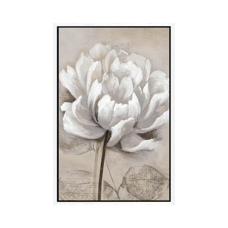 Soft White I 1 Piece Painting on Canvas, 66.04 cm H x 45.72 cm W, White Framed