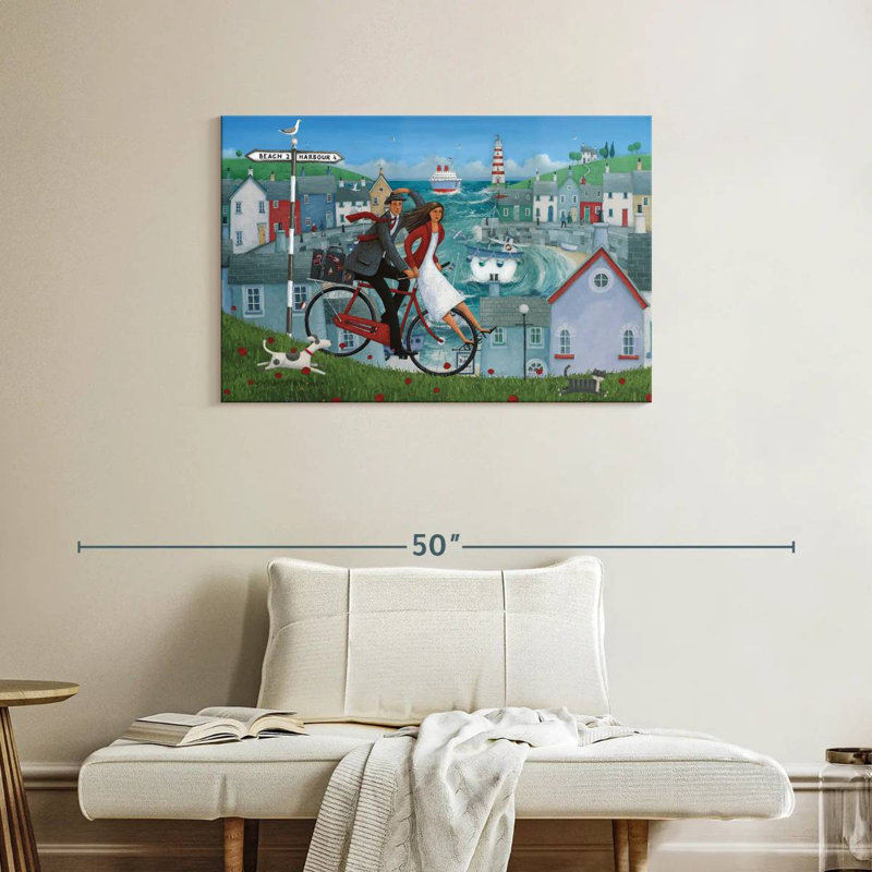 Leisha Bicycle Seascape, 24" H x 36" W