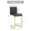 Tabouret de comptoir 2 pièces en cuir et similicuir 15,3 x 18,3 x 38 pouces-1567266134