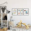«Born to be Wild with Animals», ensemble de 3 giclées encadrées, design par Christine Simpson Art-114317610-114317611