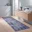 Tapis Abbey moderne à poils courts, style aquarelle abstraite, bleu marine, turquoise, gris, crème et rose, lavable à la machine, antidérapant, pour l'intérieur et l'extérieur, adapté aux animaux domestiques, idéal pour le salon, la chambre, la salle à manger, l'entrée, le couloir ou le bureau.-826499802