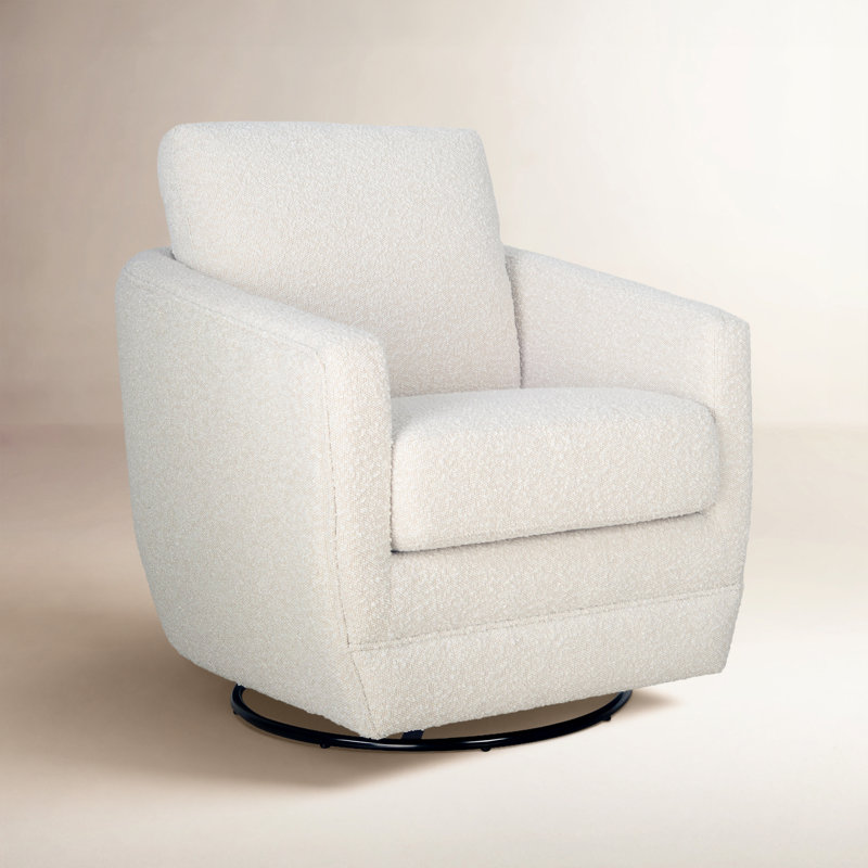 Gogh Swivel Glider, Ivory Boucle