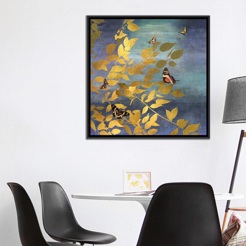 «Meadow View», reproduction sur toile, H 18 po x l 18 po x P 1,5 po, Toile avec cadre noir, Pas de tapis