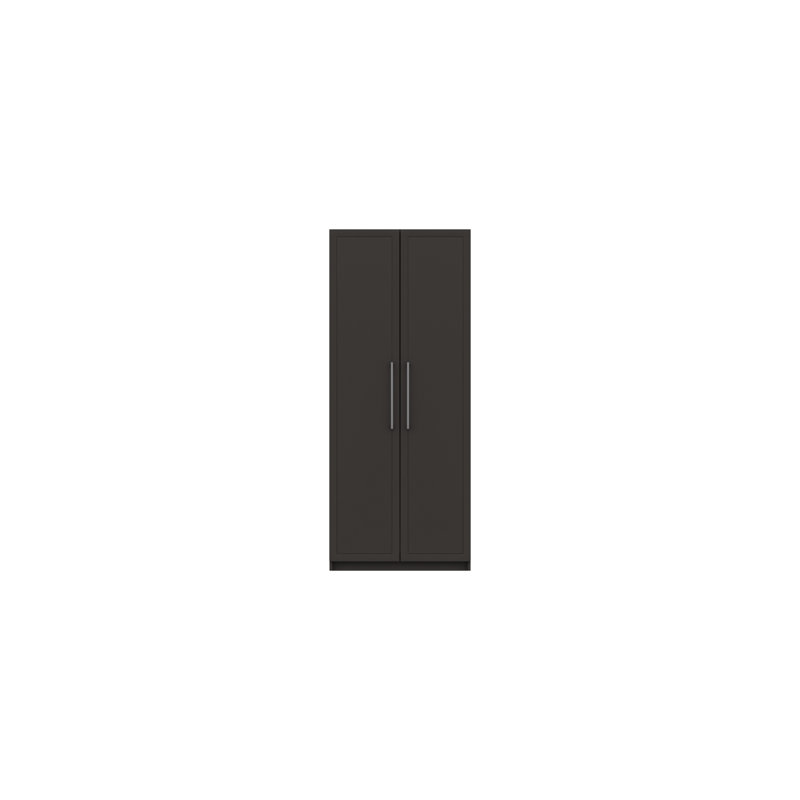 Allenna 2 Door Manufactured Wood Wardrobe, Graphite Gloss