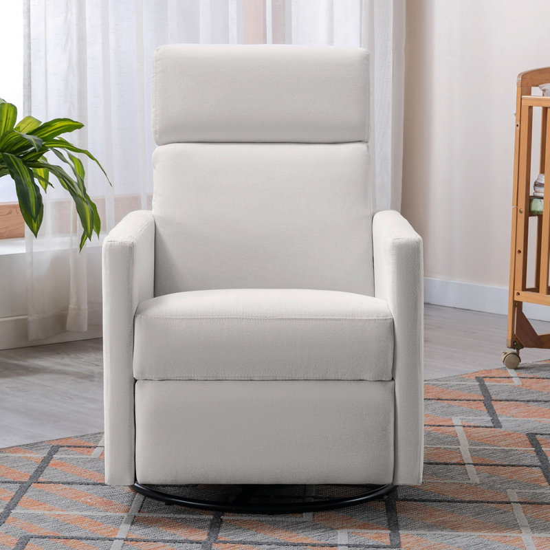 Fauteuil inclinable et pivotant avec fauteuil berçant Modern, Beige
