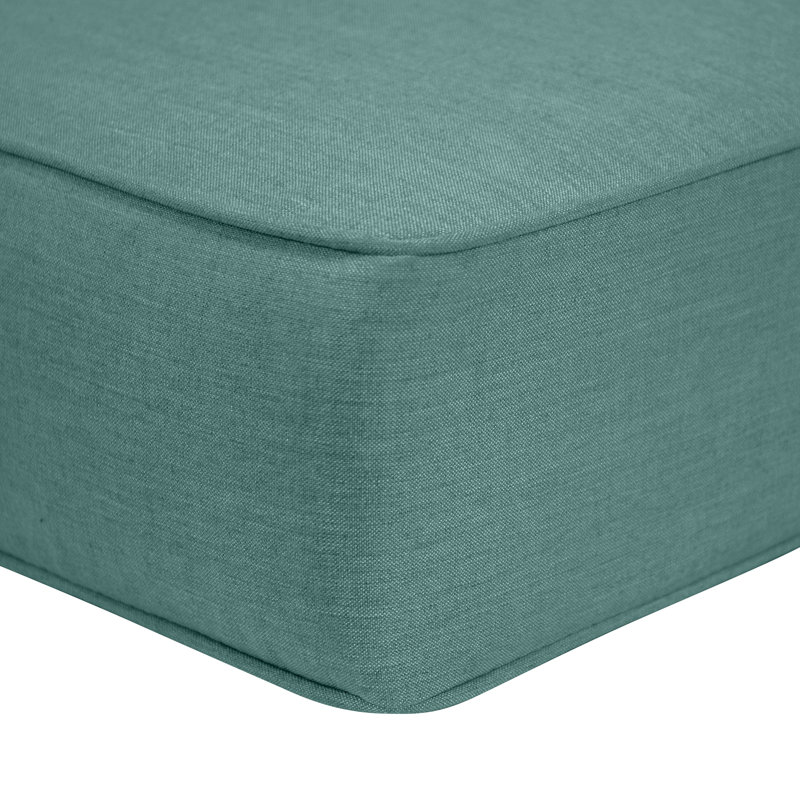 Sunbrella® Outdoor Ottoman Cushion, Cast Breeze Sunbrella® Plainweave