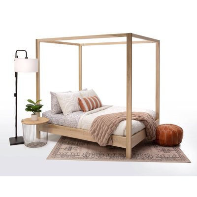 Khwaja Acadia Solid Wood Four Poster Bed