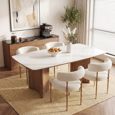 63" Sintered Stone Dining Table For 6
