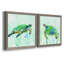 «Sea Turtle Swim I», ensemble de 2 peintures sur toile encadrées-463420136-463420141