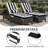 26.5'' W x 80'' D x 6'' H Outdoor Chaise Lounge Seat / Back Cushion with Pillow and Pocket-1762697130-1774670013